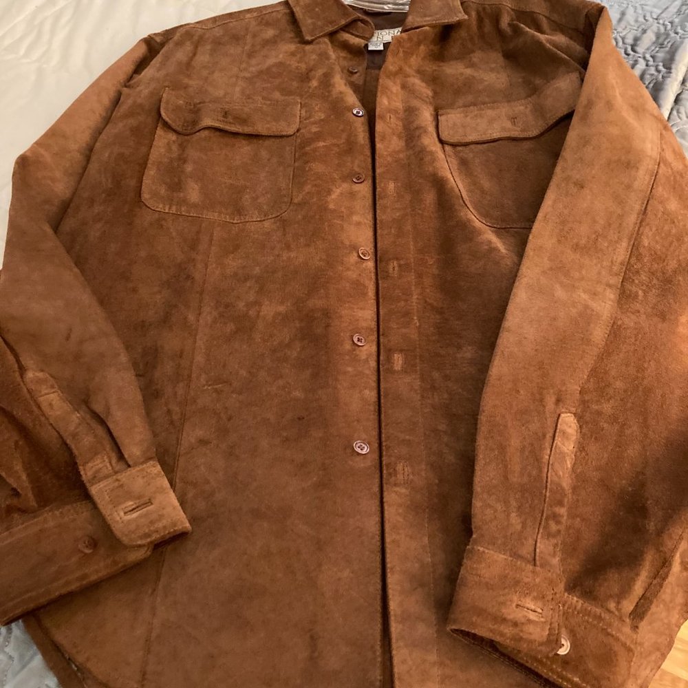 Brown Suede Shirt Jacket